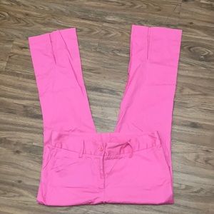 Lilly Pulitzer pink cotton long pants size 8